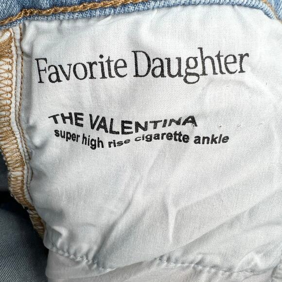 Favorite Daughter The Valentina Super High Rise Ankle Jeans Women's 27 Blue - Picture 7 of 14